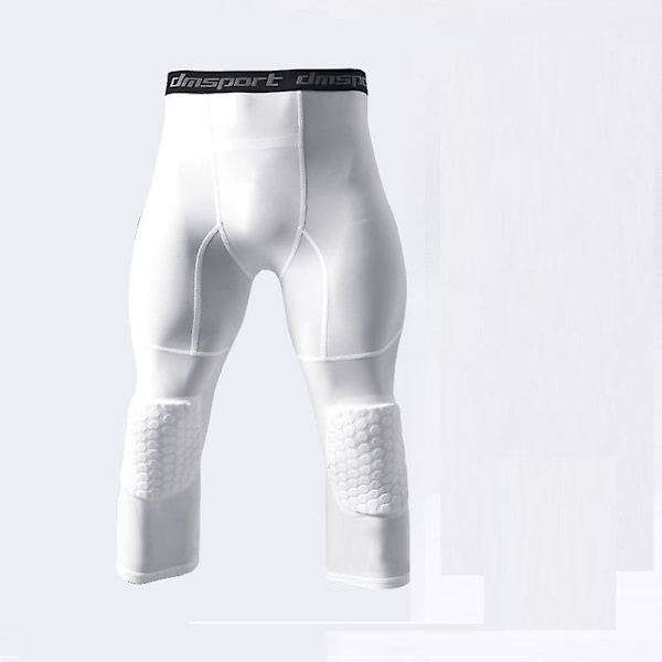 Män's Vadderade Kompressionsbyxor Snabbtorkande Tight Skyddande (XL)
