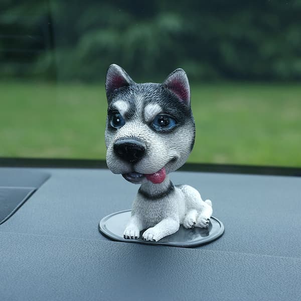 Bobblehead Husky Hund til Bil Dashbord Mini Bobblehode Leke Figur