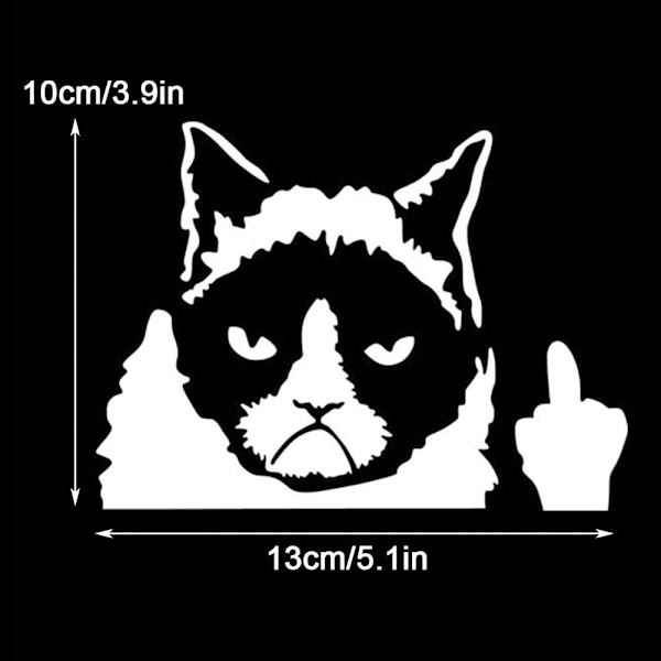 Morsomme Bilstikker Dekaler, 2 Stykker Refleks Katt Bilsticker Hu