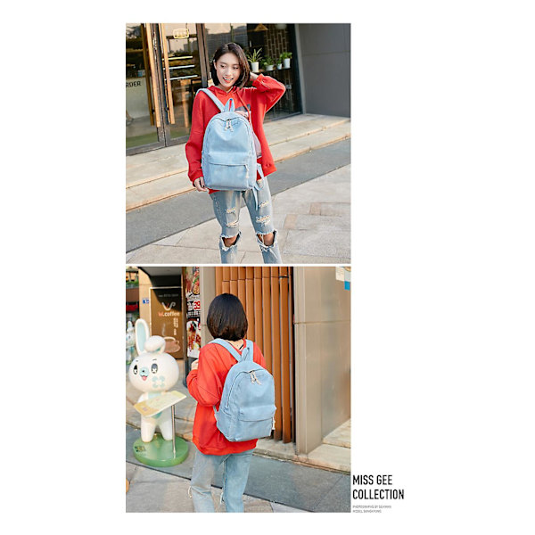 Unisex Rygsække Casual Daypacks Lover Skole Taske Rygsæk Bogtaske Skoleelever Stribet Fløjl Skuldertaske（D）