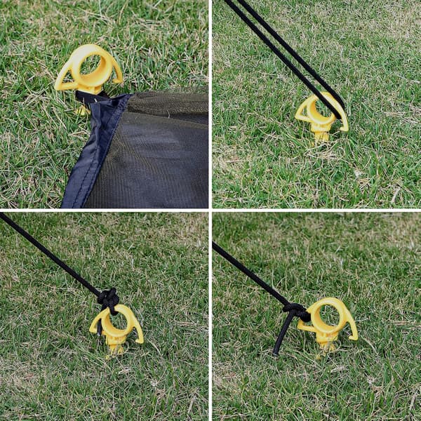 4 x Campingteltplugger Pluggfester Plastteltplugger med skrue