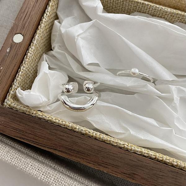 Smiley ball ring, 2 stk. pigering til piger, justerbar