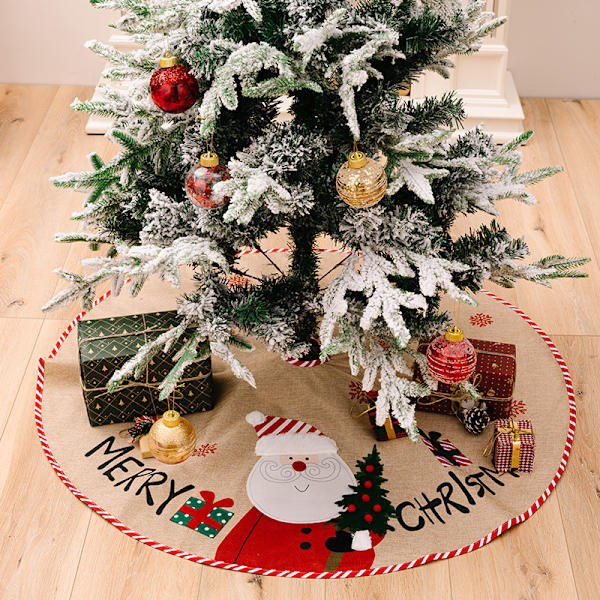Julgransmatta i hampa - 106 cm - Äldre, julgransdekoration