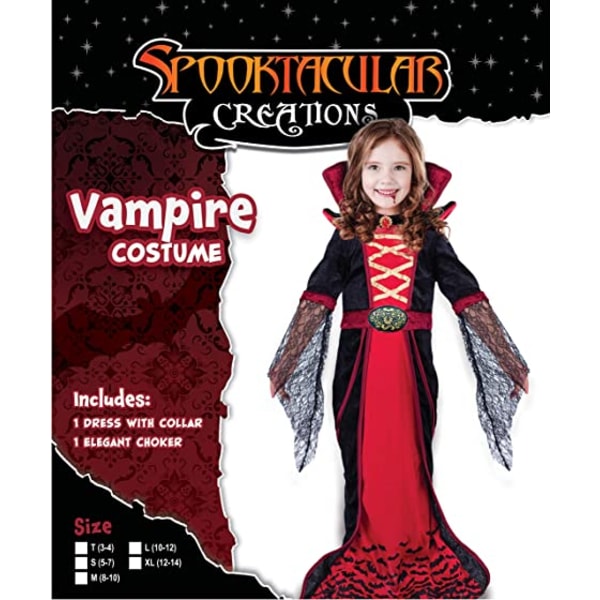 Kvinde Royal Vampire kjole Deluxe Set Victoria Gothic Halloween