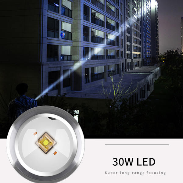 30W vit laser mini zoom transparent ficklampa med magnetpenna