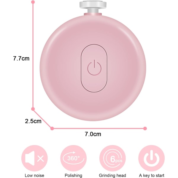 Elektrisk baby nagel- och tåfil nagelklippare kit utbytbart