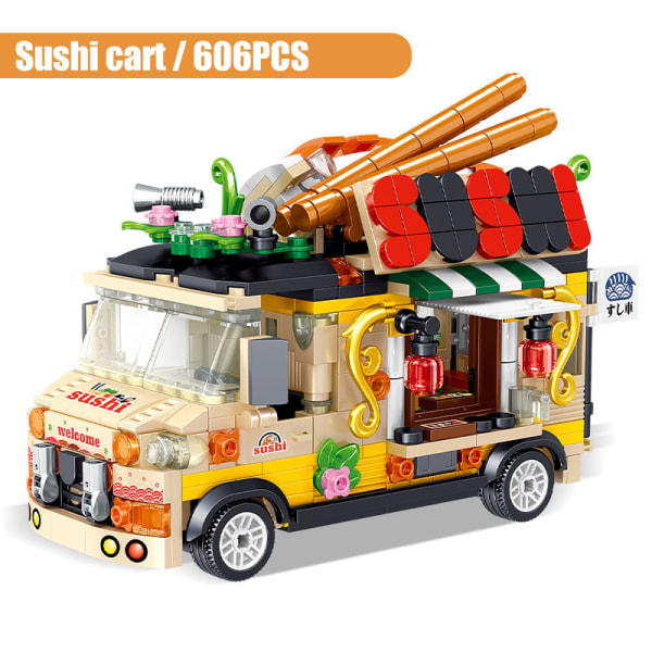 606 ST Byggklossar för flickor, sushivagn Set B