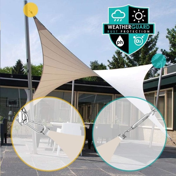 Shade Sail Mounting Kit - Stainless Steel Shade Sail for Triangul