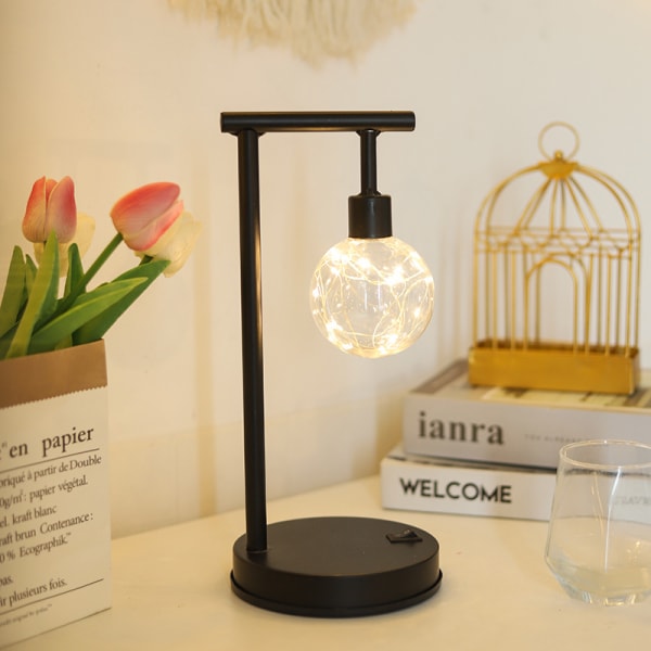 1 st 41cm/16.1\" ny LED nattlampa smidesjärn USB-laddning