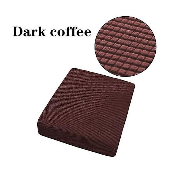 Sofa setetrekk i erstatningsstoff, elastisk beskyttende putetrekk, sofatrekk (2 seter mørk kaffe)