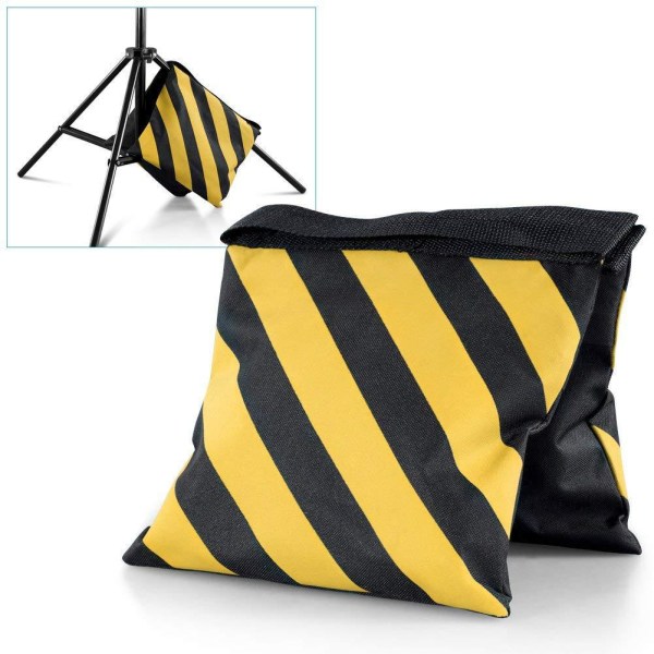 4st Yellow and Black Stripes Sandbag , Photographic Sandbag Weig