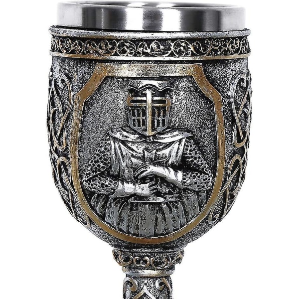 Personlig Bägare Mugg Medeltida Viking Knight Royal Chalice King Crusader Bägare Gothic Metal Cup