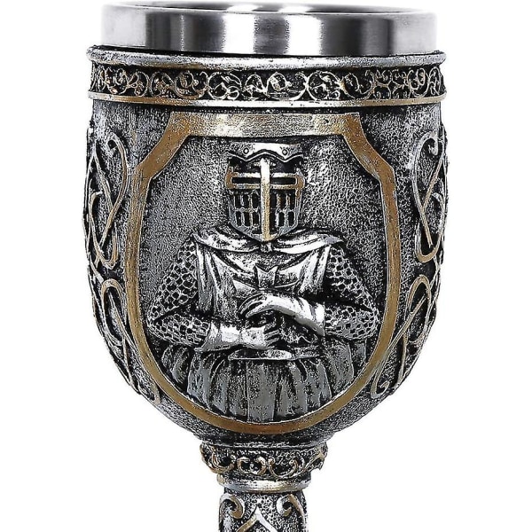 Personlig Goblet Mug Medieval Viking Knight Royal Chalice King Crusader Goblet Gotisk Metallkopp