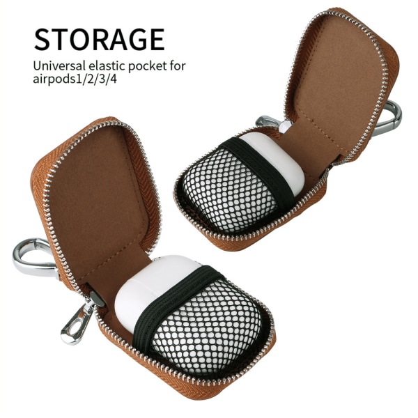 Hörlursskyddande fodral hörlursfodral airpods läder handgjorda