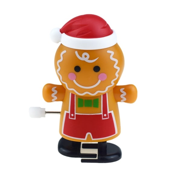 6 stycken nouveauté horloge marche secouant la tête biscuit homme jouet, chaîne sur la chaîne marche, biscuit petit homme，jouets de Noël