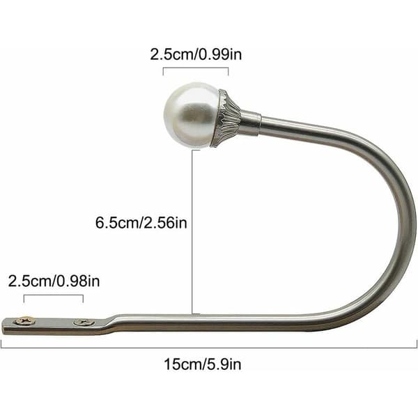 argen Gardin Holdbacks 2 stk, Heavy Duty Bead Holdbacks, U Sty
