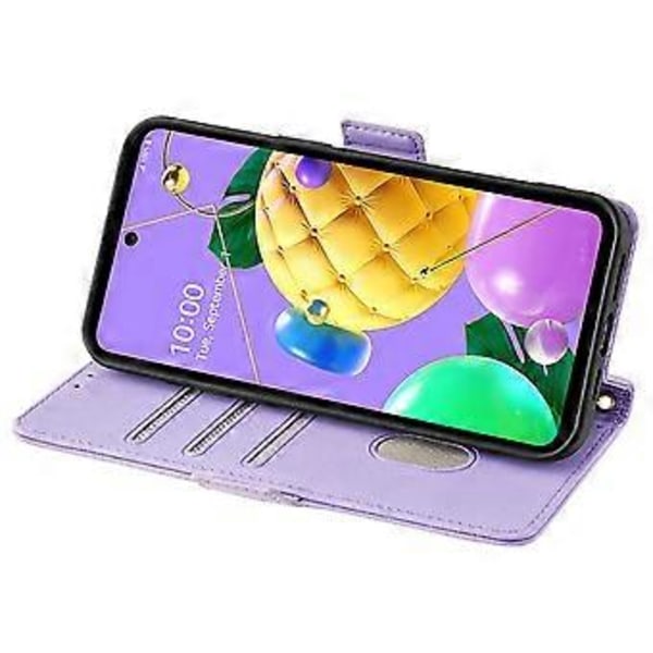 Plånboksfodral för LG K52 RFID-skydd PU Läder Crossbody Telefonfodral Style F