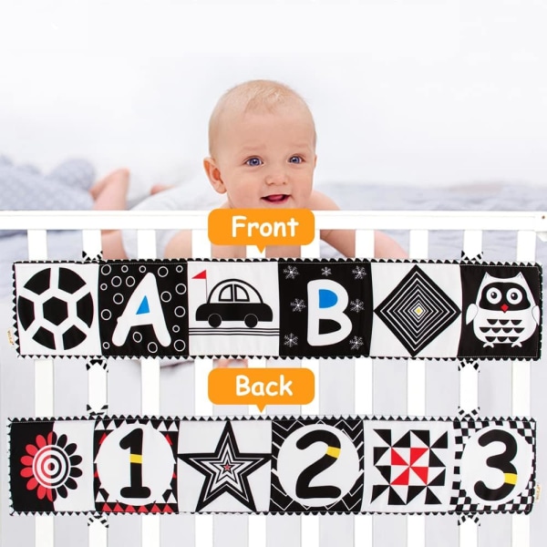 Black and White Cloth Books for Baby, My First High Contrast Tumm