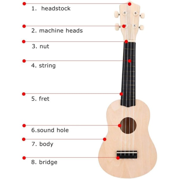 DIY Ukulele Kit, Delaman Gör din egen Hawaiian Ukulele Kit 21\" K