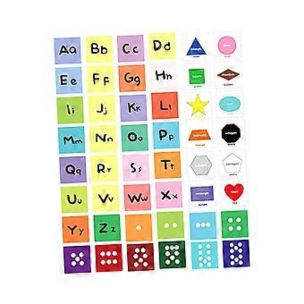 Spel Tärning 4.33 tum Stor Tärning Tidig Utbildning Mjuk Tärning med Fickor för Barn från 3 År och Uppåt Barn Förskola (48 pedagogiska kort) 48 educational cards