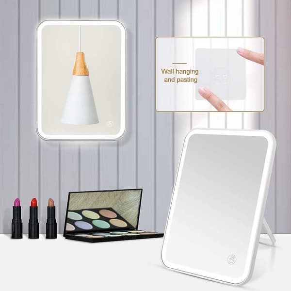 Makeup spejl med lys og 5x forstørrelsesspejl