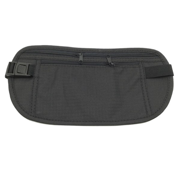 Black, men's and women's close fitting sports waist bag, outdoor