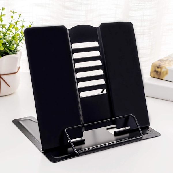 Metal Desktop Bogstativ Bogstativ Justerbar Bog Holder Cookbo