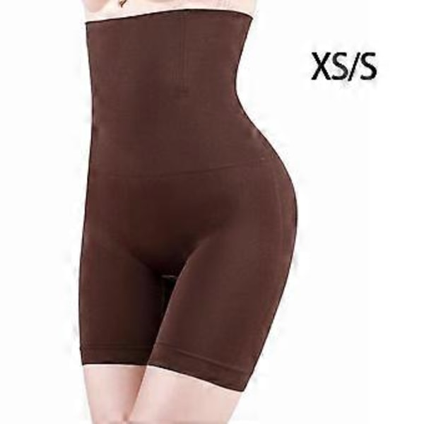 Højtaljede Body Shaper Boyshorts Taljeslankende og Rygudglattende Shapewear til Kvinder (Kaffe XS S) Coffee XS S