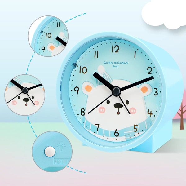 Kids Alarm Clock, Travel Alarm Clock, Small Lightweight Travel Qu