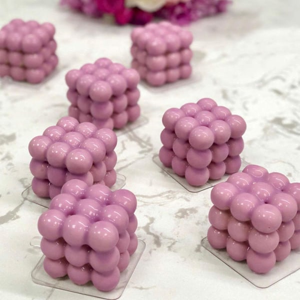 Silikone stearinlysform, 3D stearinlysform, silikone terningform, DIY dåse