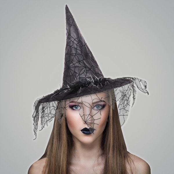 Halloween-noitahuippuverkkovelhohattu meikkipuvun asusteet Co