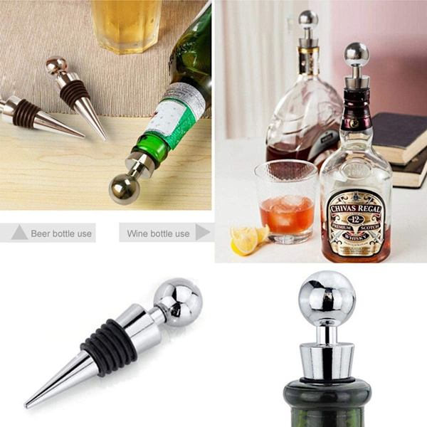 Set med 2 röda vinproppar - Återanvändbara proppar, champagneproppar, röda vinproppar för röda vindrycker, champagne och öl, universell vinpropp