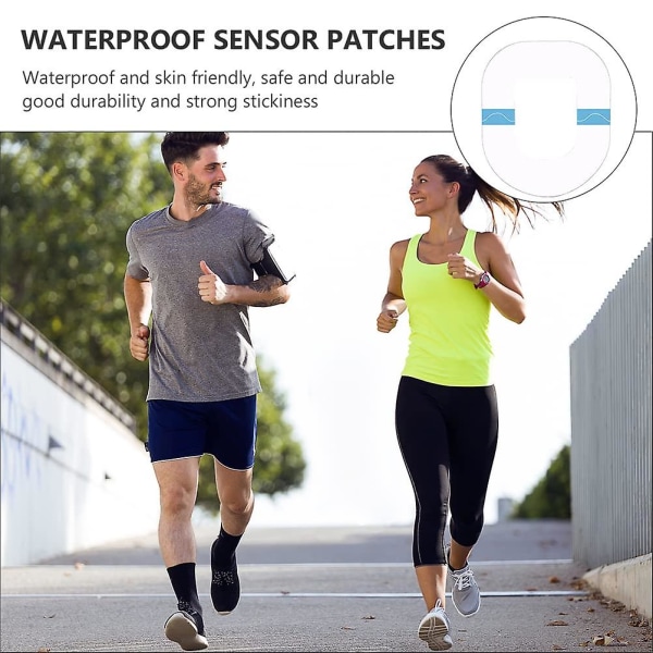 20 stk. Sports Non-Slip Sensor Klæbende Patch Glukose Meter Sensor Fastgjort Patch