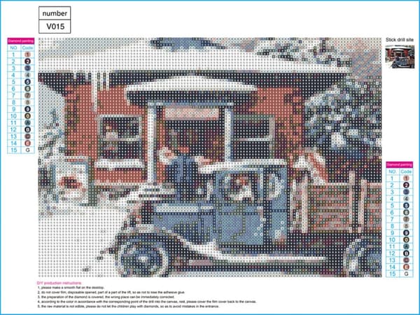 Diamantmaleri Kit 5D DIY, 16x12 tommer, Postbud