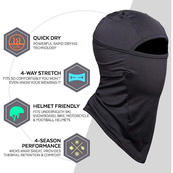 Balaclava Motorcykel Cykel Cykel Herr Dam Skid MTB Mask Hals Värme