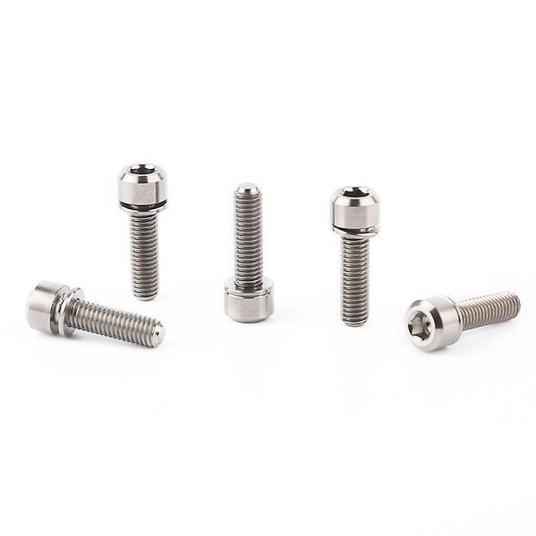 2pcs Bicycle Titanium Bolts M5  18mm Titanium Screw Titanium  Fixed Stem Bolts For Mtb Road Mountain Bike