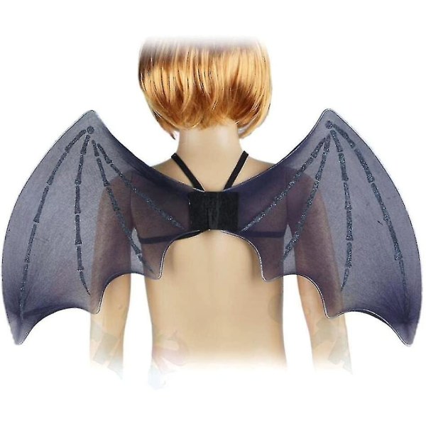 Hellery Black Vampire Bat Wings Barn- och Vuxenkläder Accessoarer, 66 cm Längd