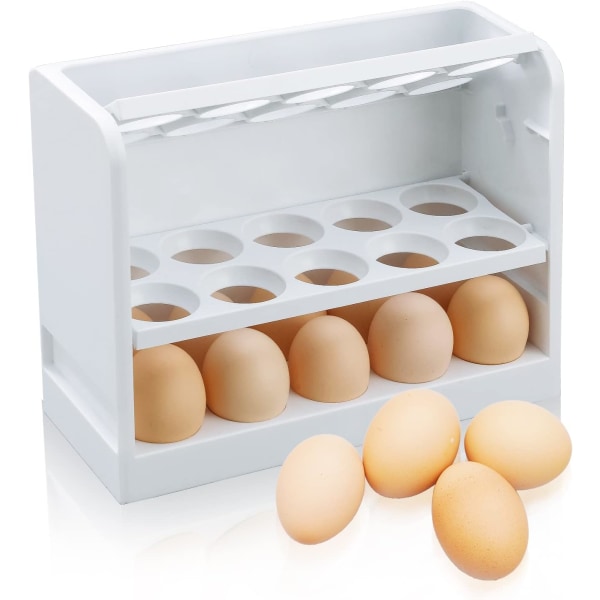 1 Stk Kjøleskap Eggholder Organizer Gjenbrukbar Kjøleskap Organizer 3