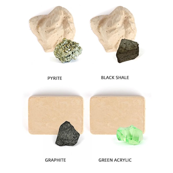 Dig Kit Minerals Collection Rock Mineral Gem Kit For Kids Excavate Real Minerals With Mining Tools, Specimen Collection