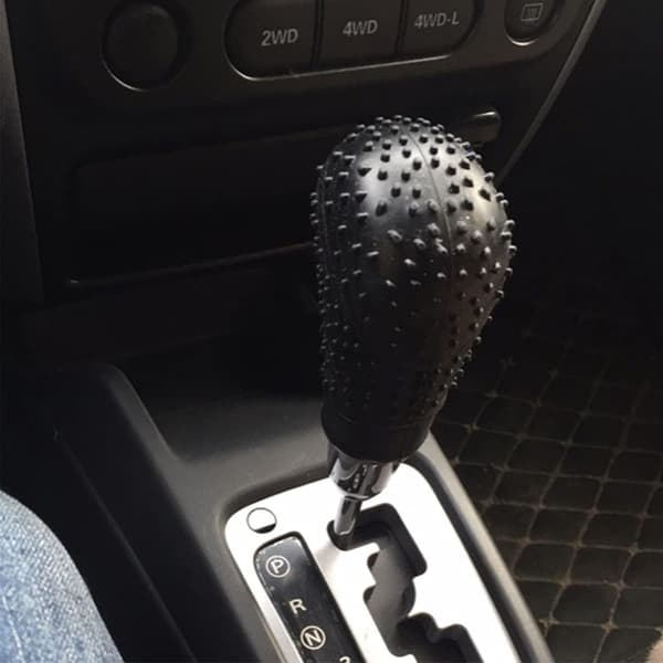 (Sort) Universal Gear Shift Knob Cover Konkav Konveks Design Blød