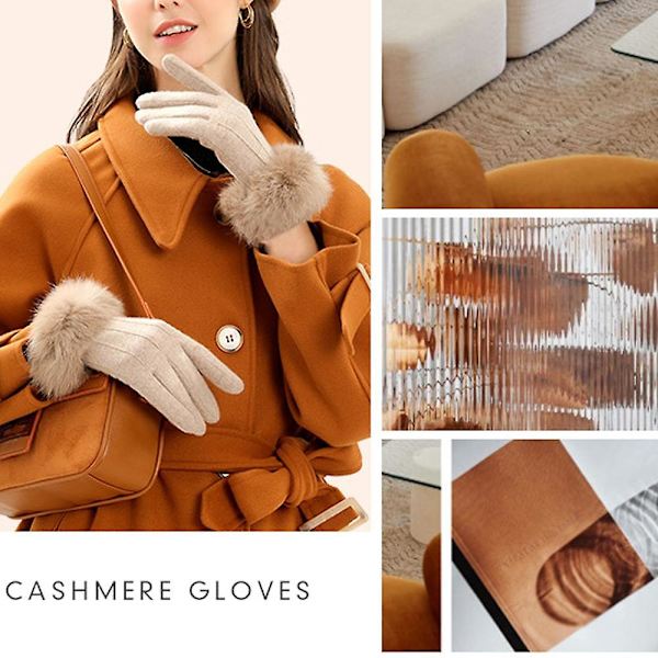 Vinterhandsker Touch Screen Til Tekstning Varme Foret Handsker Til Koldt Vejr Cashmere Handsker