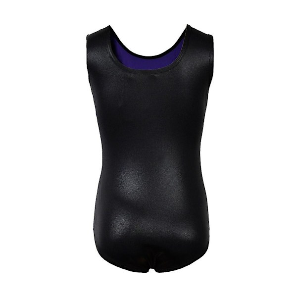Jenters Gymnastikk Leotard Ballett Leotards Ermeløs Dansedrakt（9-10Y Lilla）