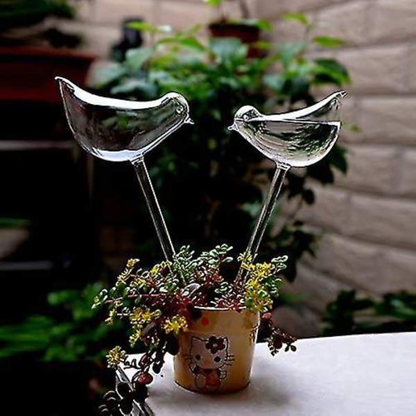 Självbevattnande glasglober för växter, 2 fåglar