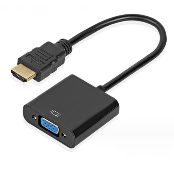 1 stk. sort HDMI til VGA-adapter, han til hun-konverteradapter 10