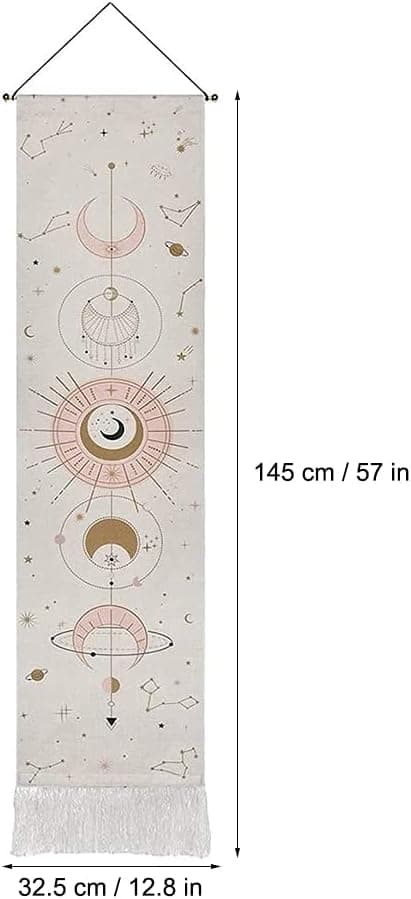 1 kpl Boheemi gobelíini, 32,5 x 145 cm Kuu gobelíini, Seinä gobelíini