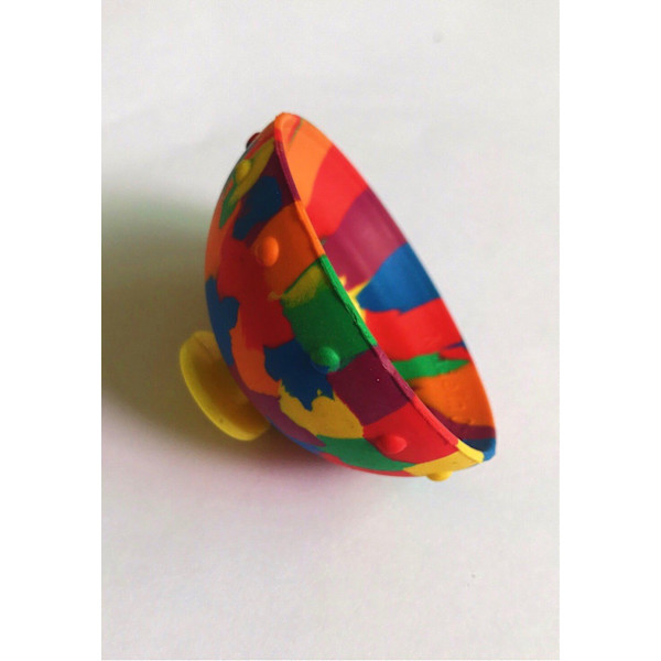 Hoppende bold - Halv hoppende bold - Halv hoppende skål - Halv hoppende bold - Gummibold (med let sugekort, sæt med 2)