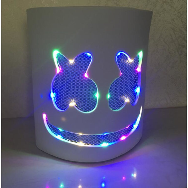 Halloween lysande mask LED lysande eva sockervadd huvudbonad per