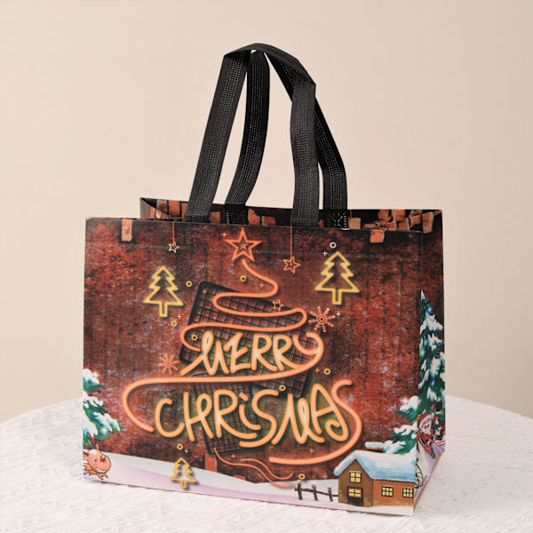 Julegaveposer, store, 5-pak, ekstra store julegaveposer med julenissen
