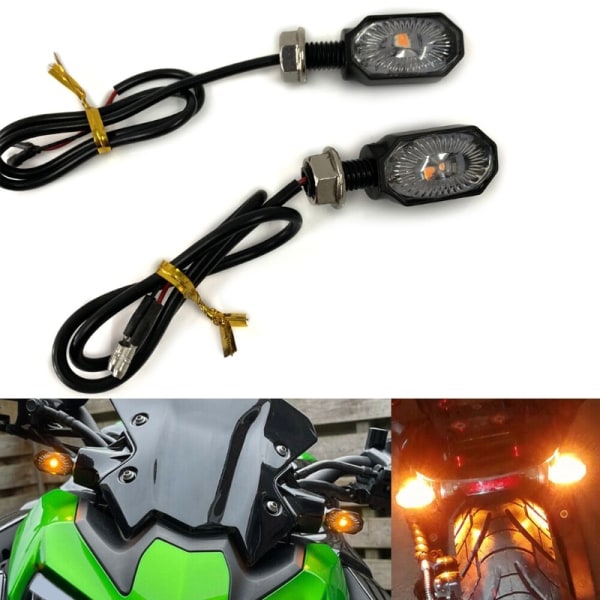 4 st 1 LED Liten Oval Ljus Blinkers Motorcykel LED Blinkers