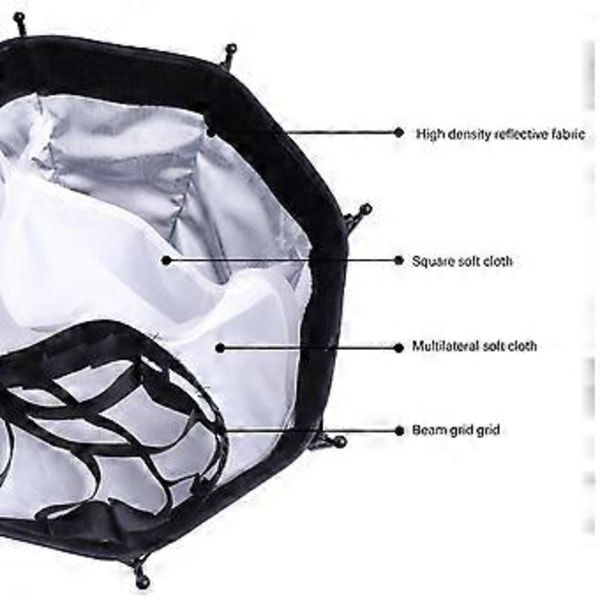 Multifunktionell 290mm Åttakantig Softbox set med Mini Fäste Enkel Vikbar Design Portabel Ljusmodifierare Lätt att Bära